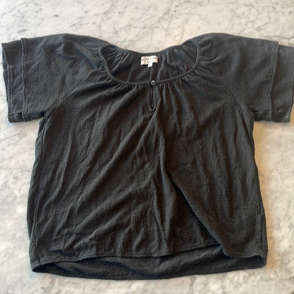 Madewell texture and thread top
